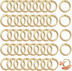 Round Carabiner Clip Bulk 48pcs 1 Inch Colorful Circle Carabiner Key Ring Clips by Cmidy