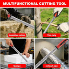 Insulation Knife with Measuring Scale, Stainless Steel Double-Sided Serrated - Image 4