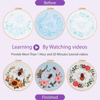 Uniartfy 3 Pack Bee Flower Embroidery Kits - Image 4