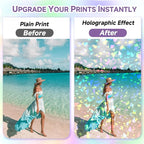 36 Sheets Holographic Laminate Sheets Clear Holographic Sticker Paper | Self - Image 5