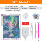 Offito Aurora Diamond Art Kits for Adults, 5D Snowy Mountains Lake Diamond - Image 5