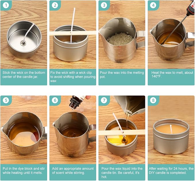 Haccah Complete Candle Making Kit, Candle Making Supplies, DIY Arts and Crafts - Image 6