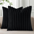 Pallene Faux Fur Plush Throw Pillow Covers 20x20 Set of 2, Luxury Soft Fluffy by PALLENE