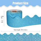 70Ft Shine Blue Bulletin Board Borders，Scalloped Poster Boards Decorations Trim - Image 2