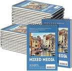 Jexine 40 Pcs 5.5'' x 8.5'' Top Spiral Bound Sketch Book 30 Sheet Each by Jexine