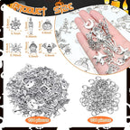 Tudomro 104 Halloween Charms Pendants Antique Silver Pendants Halloween Jewelry - Image 3