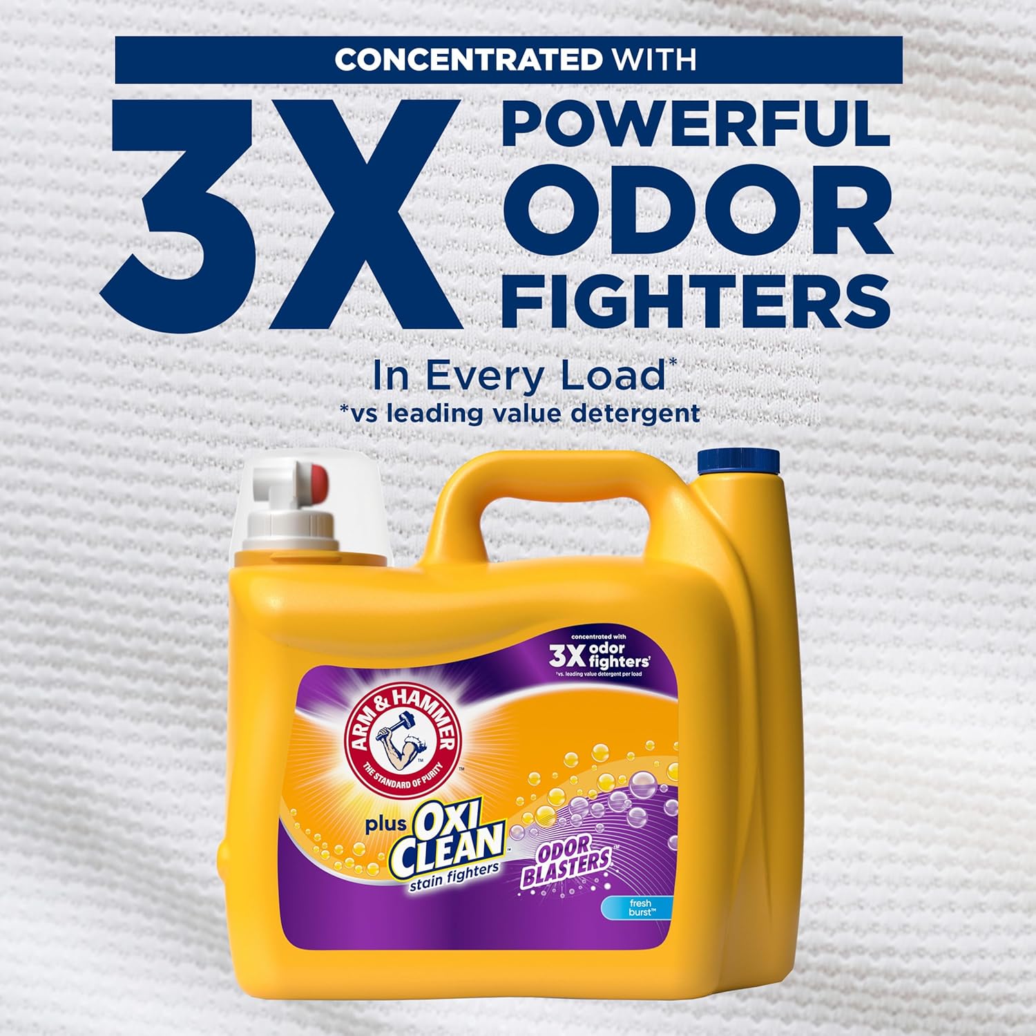 Arm & Hammer Plus OxiClean Odor Blasters Fresh Burst, 160 Loads Liquid Laundry Detergent, 208 Fl oz