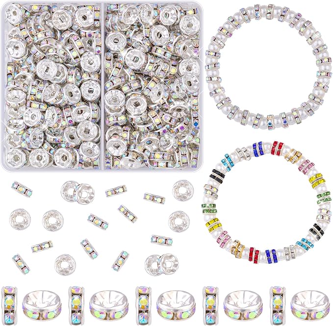 TINKRSTUFF 200 pcs 8mm Spacer Beads by TINKRSTUFF