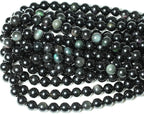 35PCS 10mm Natural Black Obsidian Gemstone Round Loose Beads Crystal Energy by CHEAVIAN