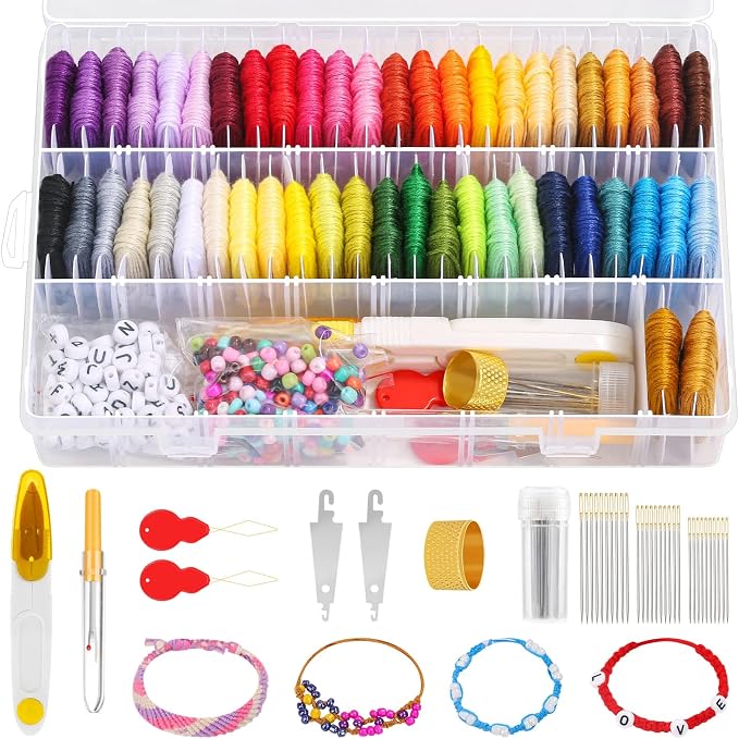 PAXCOO 488Pcs String Bracelet Making Kit, Friendship Bracelet String Kit by PAXCOO