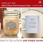 ORACAL 651 Matte Grey Vinyl Durable Roll Easy to Weed Permanent Adhesive Craft - Image 2