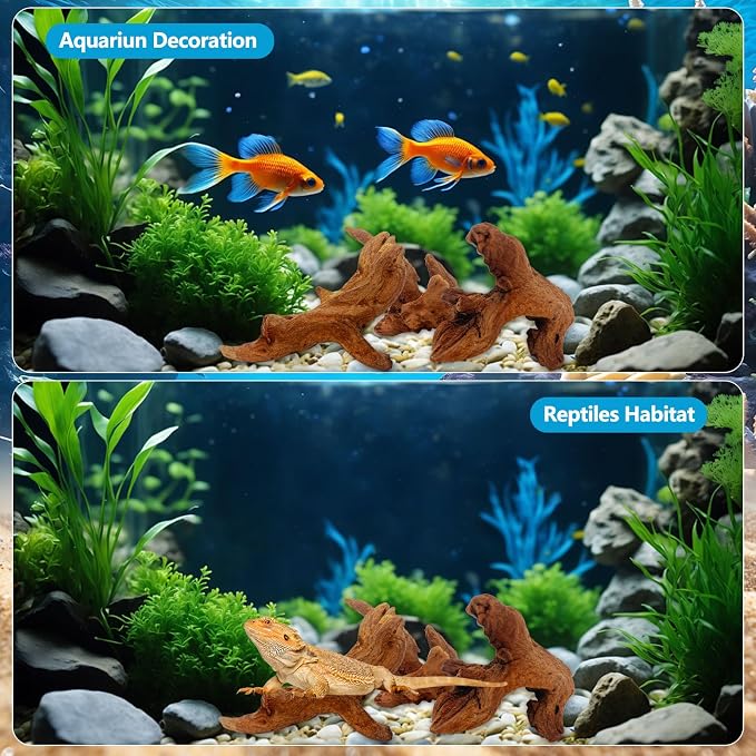 10 Pcs Natural Small Driftwood for Aquarium, Aquarium Driftwood Freshwater 2-4 - Image 6