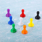 Gejoy 128 Pcs Board Game Pieces Multicolor Plastic Chess Pawn 1 Inch Game Pawns - Image 7