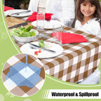 Smiry Rectangle Table Cloth, Waterproof Vinyl Tablecloth - Image 2