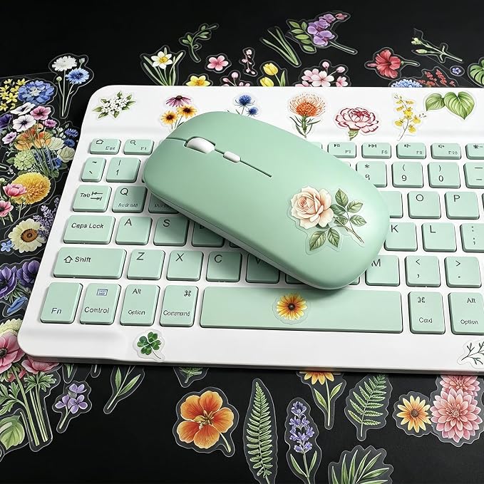 316PCS Transparent Flower Stickers: - Image 4