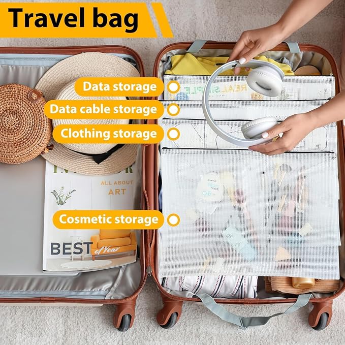 24pcs A4 Mesh Zipper Pouch File Bags, Waterproof Puzzle Bag, Board Game Storage - Image 5