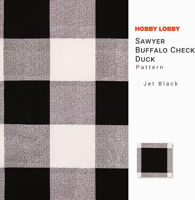 Hobby Lobby Sawyer Buffalo Check Duck Cloth Fabric, 1 Yard | Precut Fabric - Image 2