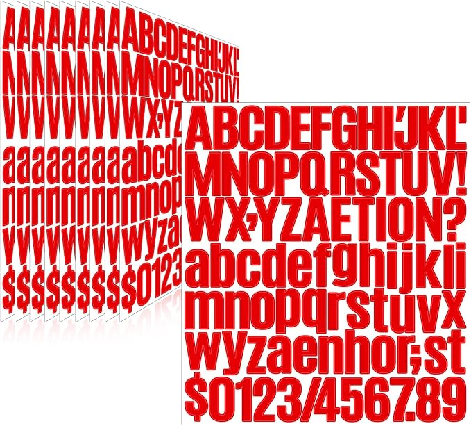 Letter Stickers, Mailbox Numbers, 1.5 Inch Waterproof Vinyl Alphabet | 1 by Llewyn