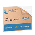 Clear Acrylic Sheet 48" x 48", 1/8 Inch Thick Plexiglass Panel by FabGlassandMirror