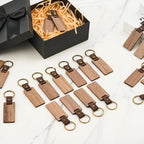 OMTech Wooden Keychain Blanks, Wood Key Chain Bulk, Unfinished Wooden Key Rings - Image 7