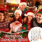 Tondiamo 2823 Pcs Christmas Bead Keychain DIY Craft Making Kit Christmas Key - Image 5