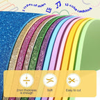 Feifeiya 48 Pack Assorted Colors Foam Sheets 8 x 12 Inch, Office Projects - Image 3