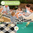 Smiry Rectangle Table Cloth, Waterproof Vinyl Tablecloths - Image 5