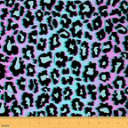 Rainbow Leopard Fabric by The Yard, Animal Spotted Print Waterproof Fabric by CastleFairy
