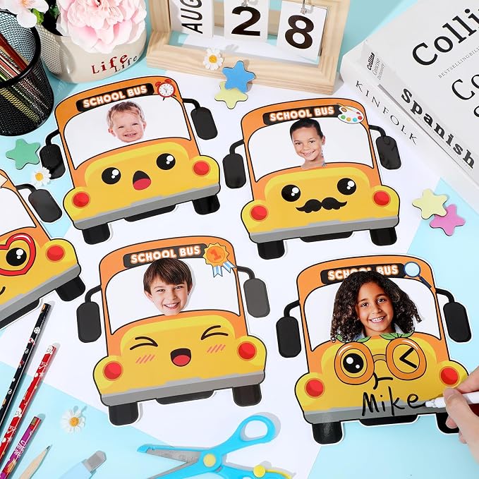 gisgfim 80Pcs School Bus Cutouts Back to School Decorations Bulletin Board - Image 4
