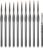 Golden Maple Miniature Paint Brushes Drybrush-10pcs Model Detail Paint Brush Set by goldenmaple
