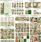Scrapbooking Supplies Kit, Vintage Botanical Aesthetic Scrapbook Kit - Image 4