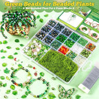 FOGWOWO 2628 Pcs Beaded Plant Kit Green Beads - Image 6