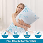 2 Pack Standard Size Rayon Derived from Bamboo Pillow - Image 3
