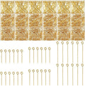 Junkin 1400 Pcs Eye Pins Mix Jewelry Findings 0.63 * 0.79 * 1.18 in Open Eye by Junkin