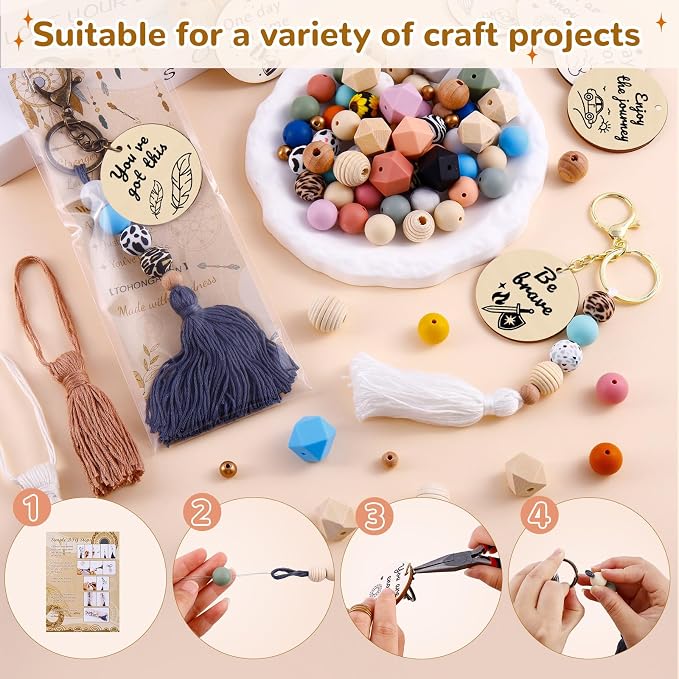 TOHONGADON 169 Pcs Silicone Beads - Image 4