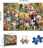 Garden Dogs Gathering Puzzles for Adults 1000 Pieces, Impossible Challenging - Image 6