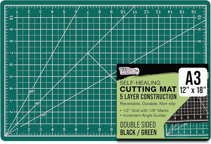 U.S. Art Supply 12" x 18" Self-Healing Cutting Mat 5-Ply by USArtSupply