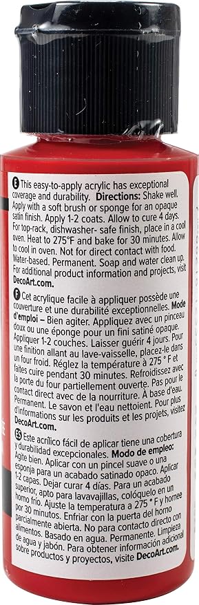 Deco Art GLASS PAINT 2OZ RED, us:one size - Image 2