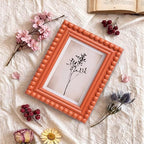 1 Pack 5 x 7 Picture Frame, Wood Beaded Boho Photo Frame, Vintage Photo Display - Image 5