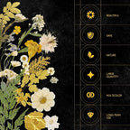 85 Pcs Dried Flowers for Crafts | Real Natural Dried Pressed Flowers in Golden - Image 2