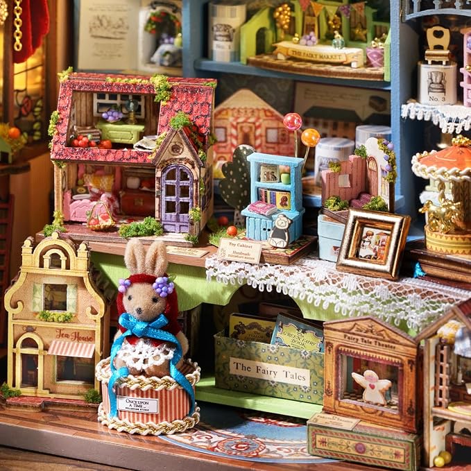 DIY Miniature Dollhouse Kit, 1:24 Scale Wooden 3D Puzzle Model Building Set - Image 8