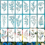 Flower and Leaf Stencils for Painting, Small Floral Drawing Templates for by Felixcraft-DIYDreamscape