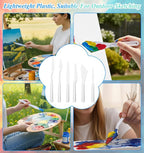 6 Pcs Plastic Palette Knive, Thin & Flexible Plastic Spatula Set, Art Palette - Image 8