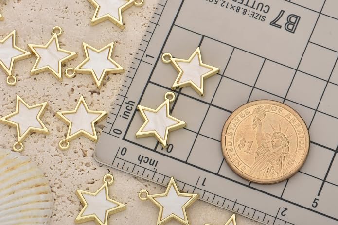 Pack of 20 Shell Charms Gold Plated Pendants Color Retention Pendants - Image 3