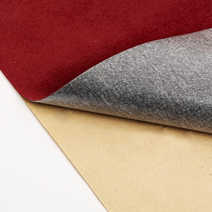 Removable Velvet Flock Self Adhesive Felt Fabric Liner Dark Red Velvet Drawer - Image 3