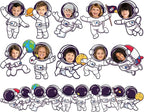 gisgfim 80Pcs Outer Space Cutouts Back to School Decorations Bulletin Board by gisgfim