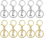 Gkeygo 10 Pack a Set Metal Lobster Claw Clasps and Key rings, Key chain - Image 9