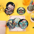 EWJRNSF 10 PCS Diamond Art Coasters Kit, Small Diamond Painting Coasters - Image 3