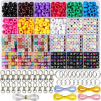 Aqltidiz DIY Beaded Keychain Making Kit, Heart Beads, Swivel Snap Hooks by Aqltidiz