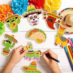 36PCS Wooden Cinco De Mayo Crafts Decorations Mexico Crafts - Image 2